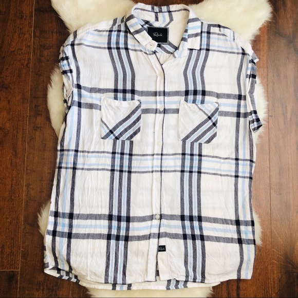 SOLD Rails Britt Short Sleeve Plaid Shirt - Picture 2 of 4